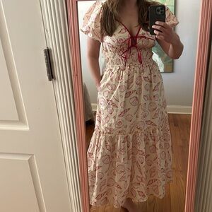 Sofie the label seashell print midi meet me at the beach dress medium